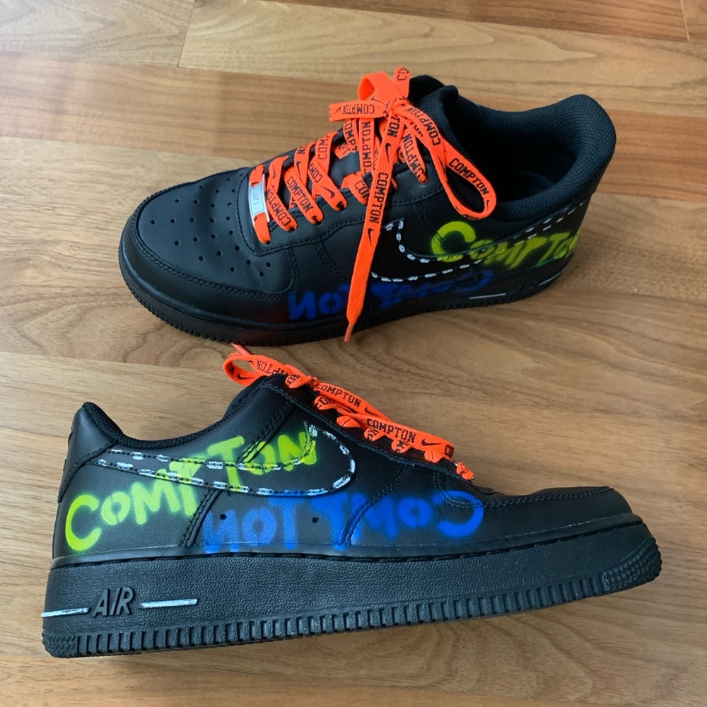 City of Compton Artwork Black Air Force 1’s 07
